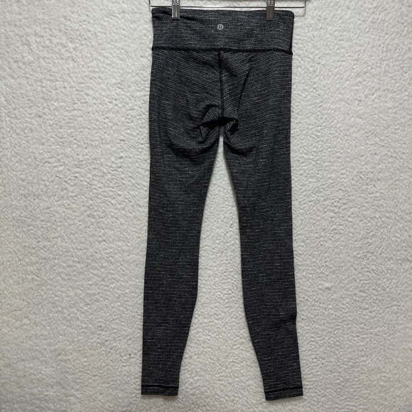 Lululemon Wunder Under Leggings Heathered Black Women's Size 6 - Picture 2 of 12